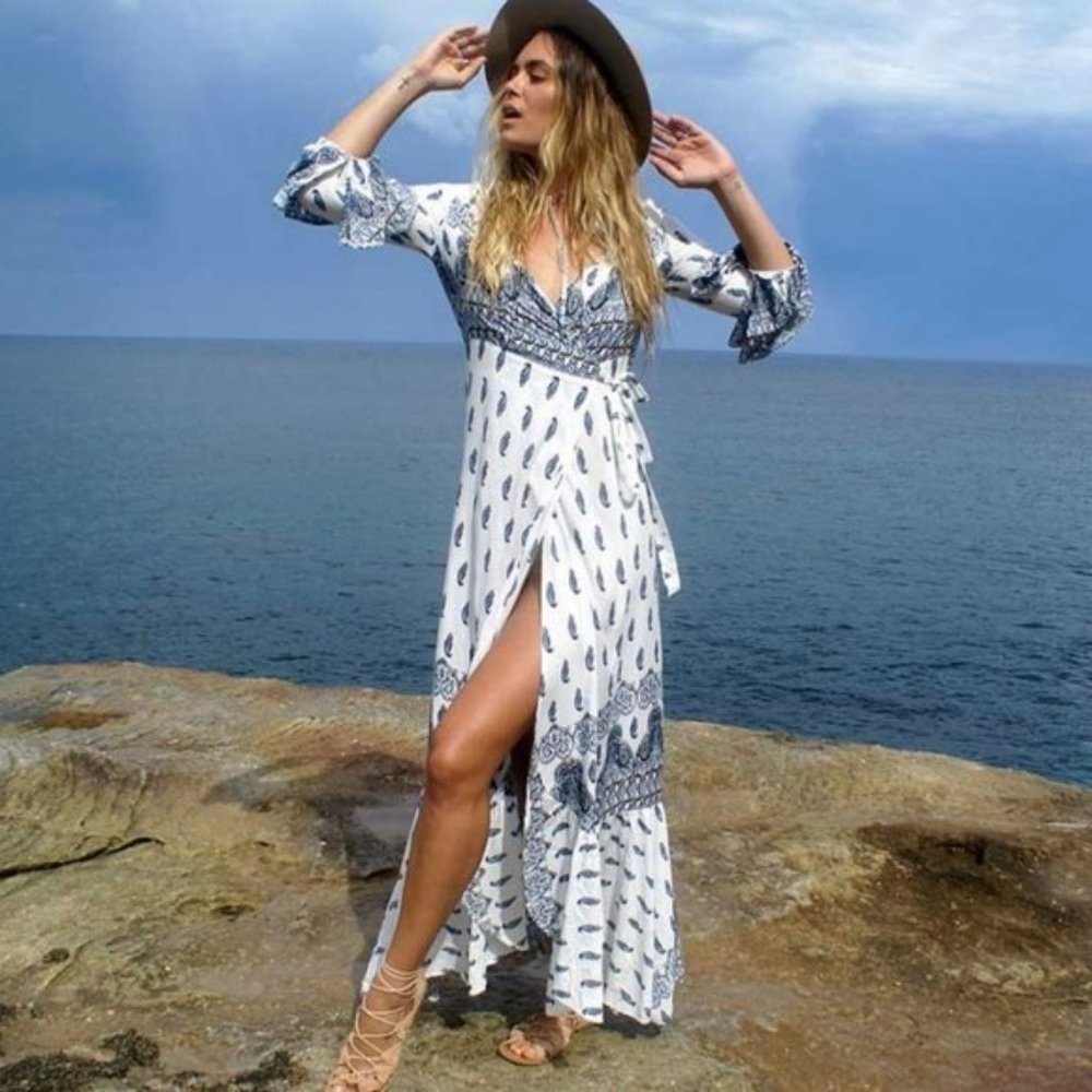 Boho Chic PRINT MAXI DRESS - Picture 3 of 6